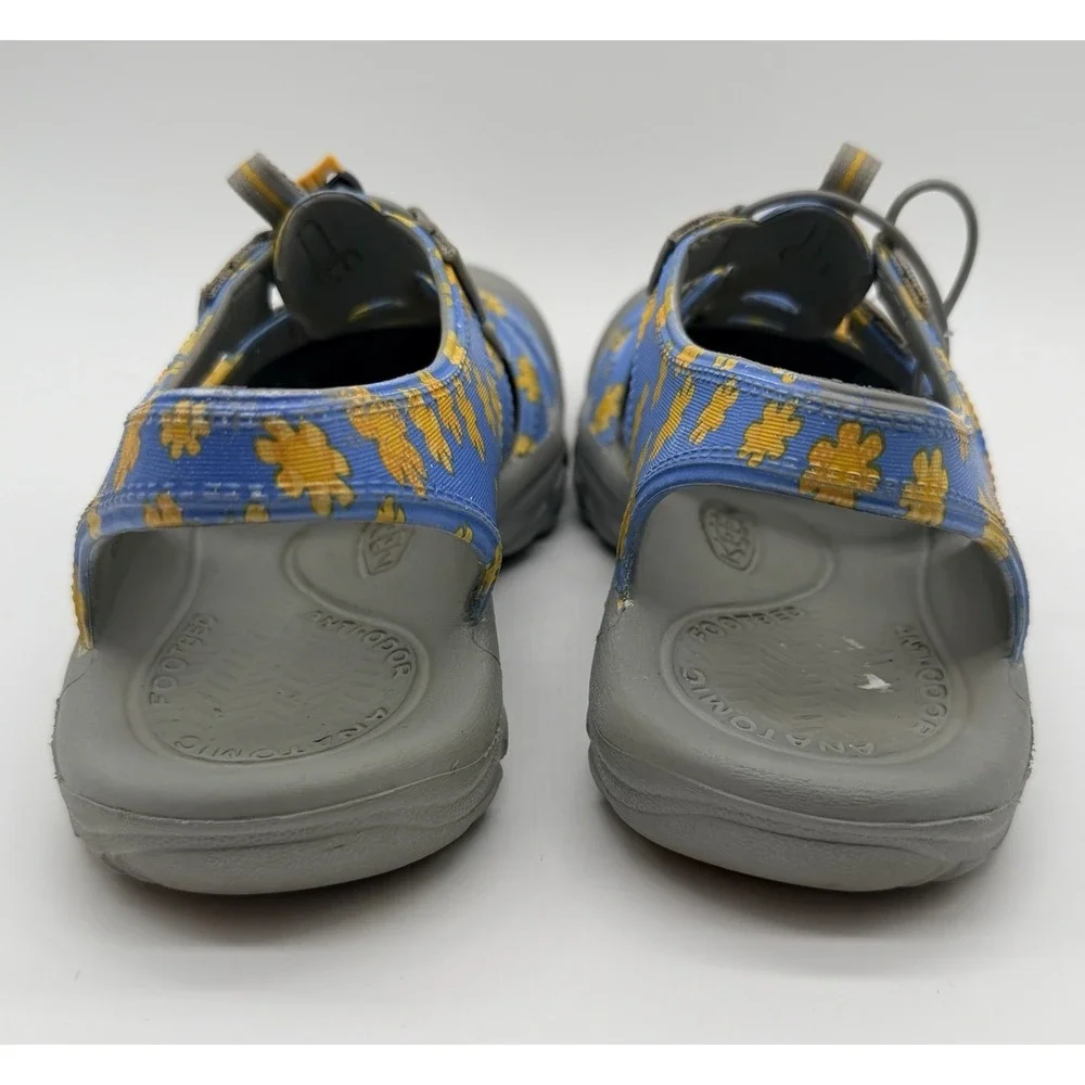 Keen Sandals Kids Sz 6 Blue Yellow Flowers Sunsport Water Shoes